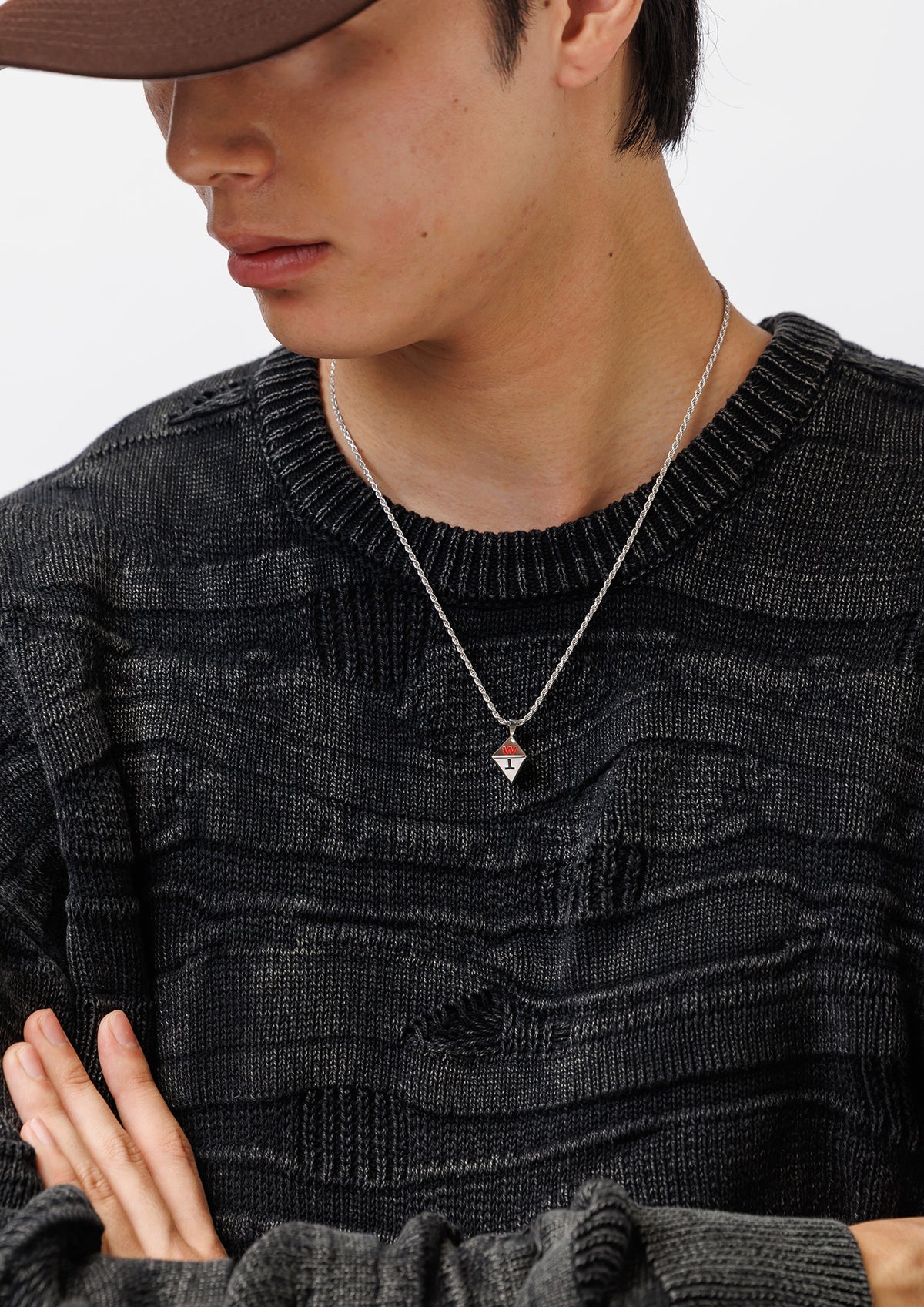 OCTAHEDRON / NECKLACE / SILVER. GRILLZ JEWELZ