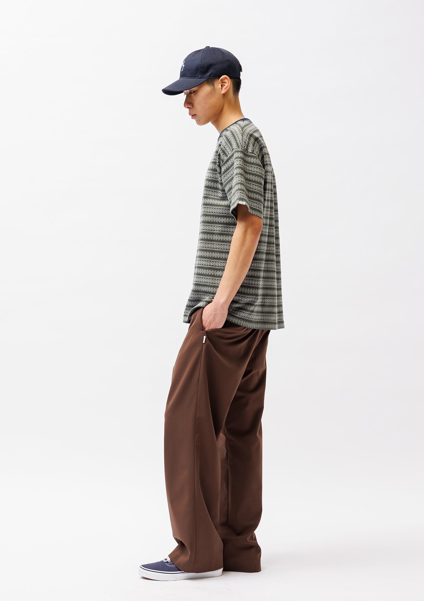 TTT MSW Polyester straight slacks（BROWN） Buy Brown Elastic Back Straight Leg Modal Trousers from Next USA