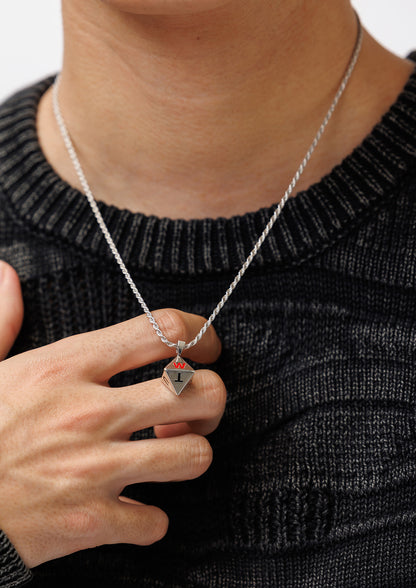 OCTAHEDRON / NECKLACE / SILVER. GRILLZ JEWELZ